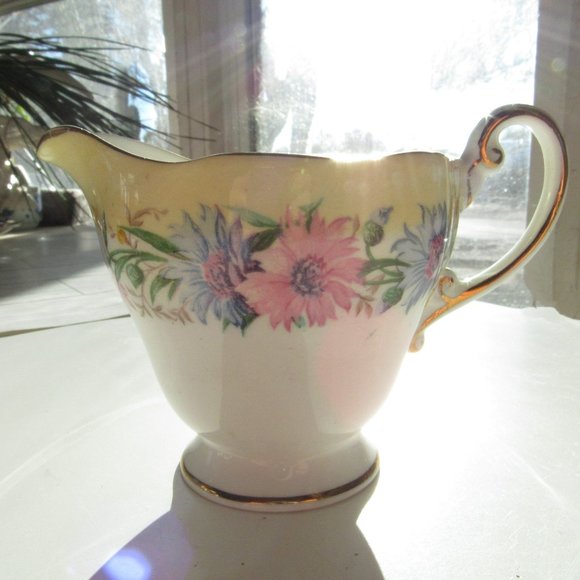 Adderley Creamer Bowl Floral Vintage Fine Bone China England - Picture 10 of 10